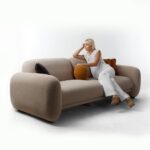 PUFFY ΚΑΝΑΠΕΣ 3ΘΕΣΙΟΣ CREAM 240x110x85 01-3093 - Image 2