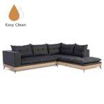 LEGNO ΚΑΝΑΠΕΣ ΓΩΝΙΑ ΔΕΞΙΑ ΑΝΘΡΑΚΙ POLO1322 290x240x80 01-3509