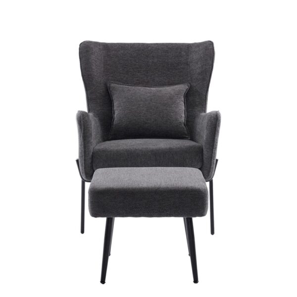 CHILLOUT ΠΟΛΥΘΡΟΝΑ ΣΚΑΜΠΩ ΣΕΤ ΓΚΡΙ ΣΚΟΥΡΟ 84x74x97.5 01-3540 - Image 2