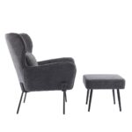 CHILLOUT ΠΟΛΥΘΡΟΝΑ ΣΚΑΜΠΩ ΣΕΤ ΓΚΡΙ ΣΚΟΥΡΟ 84x74x97.5 01-3540 - Image 3