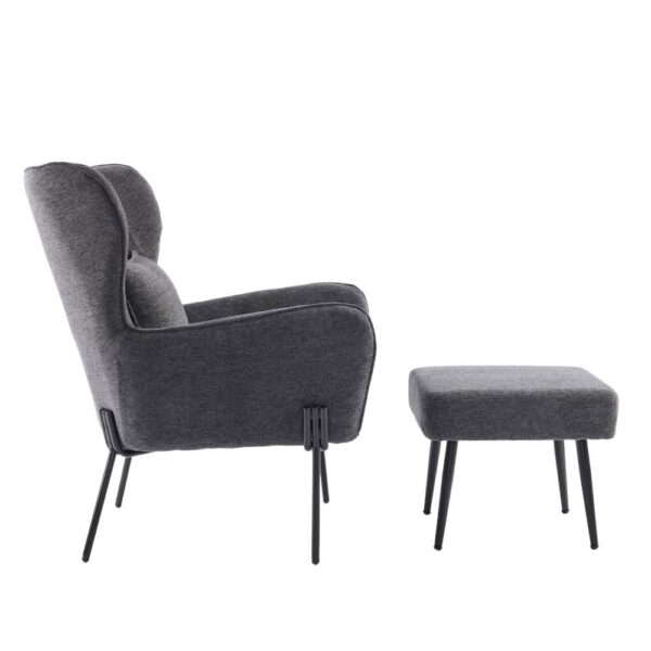 CHILLOUT ΠΟΛΥΘΡΟΝΑ ΣΚΑΜΠΩ ΣΕΤ ΓΚΡΙ ΣΚΟΥΡΟ 84x74x97.5 01-3540 - Image 3