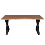 MINGLE ΤΡΑΠΕΖΙ ΚΑΡΥΔΙ ΜΑΥΡΟ 180x80x76 02-0642 - Image 3