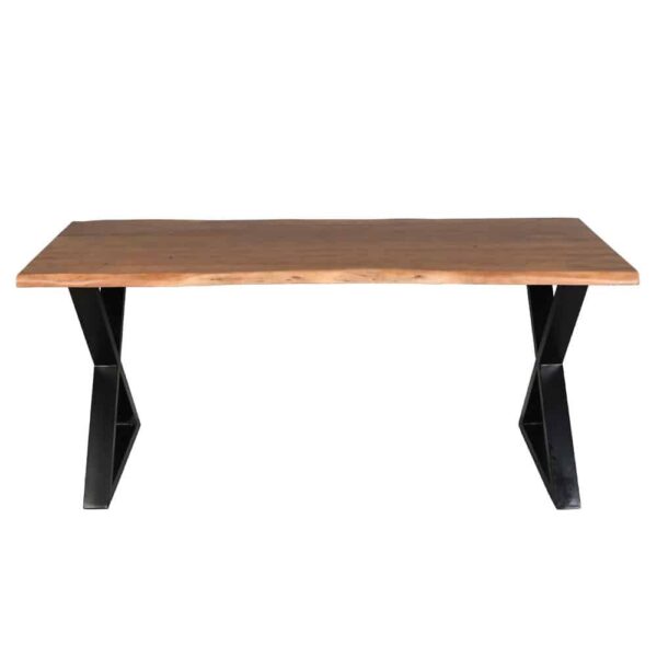 MINGLE ΤΡΑΠΕΖΙ ΚΑΡΥΔΙ ΜΑΥΡΟ 180x80x76 02-0642 - Image 3