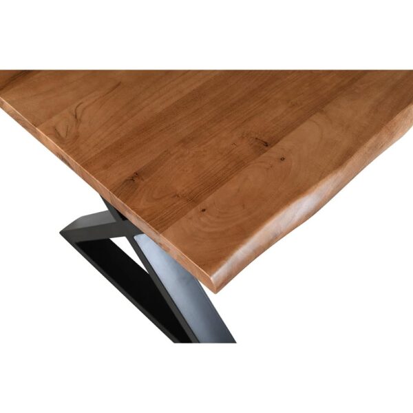 MINGLE ΤΡΑΠΕΖΙ ΚΑΡΥΔΙ ΜΑΥΡΟ 180x80x76 02-0642 - Image 5