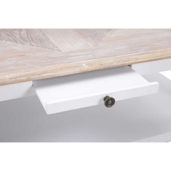 HISTORY COFFEE TABLE ΛΕΥΚΟ ΦΥΣΙΚΟ 125x64x50 04-0689 - Image 2