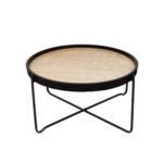 DISK COFFEE TABLE SONOMA ΜΑΥΡΟ 53x53x42 04-0805