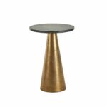 CONO COFFEE TABLE ΜΑΥΡΟ ANTIQUE BRASS 36x36x51 04-0884