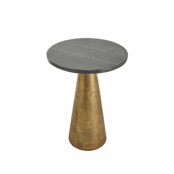 CONO COFFEE TABLE ΜΑΥΡΟ ANTIQUE BRASS 36x36x51 04-0884 - Image 3