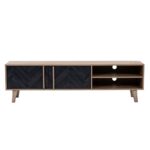 ALBERO TV STAND SONOMA DECAPE ΜΑΥΡΟ ΜΕ PATTERN 160x35x45 05-0435 - Image 2