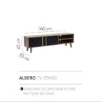 ALBERO TV STAND SONOMA DECAPE ΜΑΥΡΟ ΜΕ PATTERN 160x35x45 05-0435 - Image 5