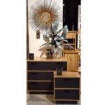 IMAGE ΣΥΡΤΑΡΙΕΡΑ 3ΣΥΡΤΑΡΙΑ SONOMA ΓΚΡΙ ΣΚΟΥΡΟ 90x45xH78cm 09-0516 - Image 3