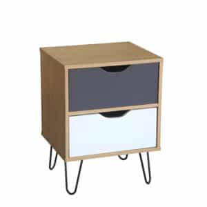 ARTIC ΚΟΜΟΔΙΝΟ SONOMA ΓΚΡΙ ΛΕΥΚΟ 45x39x59.5 09-0999