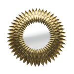 GIRASOL ΚΑΘΡΕΠΤΗΣ ΤΟΙΧΟΥ 51x51x5.5 POLYRESIN ΧΡΥΣΟ ANTIQUE 11-0285