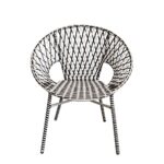 GRANADA ΚΑΡΕΚΛΑ ΜΑΥΡΟ ΛΕΥΚΟ 76x65x82 22-0077 - Image 2