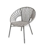 GRANADA ΚΑΡΕΚΛΑ ΜΑΥΡΟ ΛΕΥΚΟ 76x65x82 22-0077 - Image 3