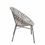 GRANADA ΚΑΡΕΚΛΑ ΜΑΥΡΟ ΛΕΥΚΟ 76x65x82 22-0077 - Image 4