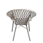 GRANADA ΚΑΡΕΚΛΑ ΜΑΥΡΟ ΛΕΥΚΟ 76x65x82 22-0077 - Image 5