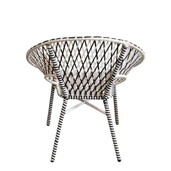 GRANADA ΚΑΡΕΚΛΑ ΜΑΥΡΟ ΛΕΥΚΟ 76x65x82 22-0077 - Image 5