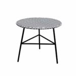 GRANADA COFFEE TABLE ΜΑΥΡΟ ΛΕΥΚΟ 65x65x56 22-0078