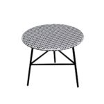 GRANADA COFFEE TABLE ΜΑΥΡΟ ΛΕΥΚΟ 65x65x56 22-0078 - Image 2