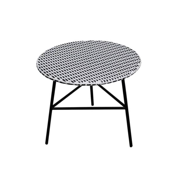 GRANADA COFFEE TABLE ΜΑΥΡΟ ΛΕΥΚΟ 65x65x56 22-0078 - Image 2