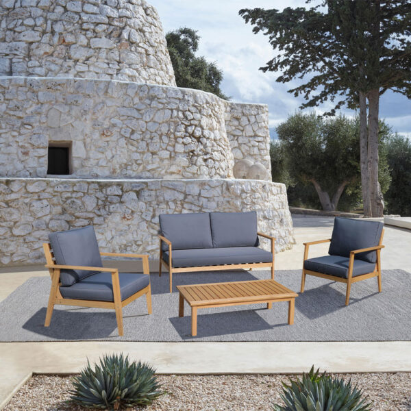 PIAZZA ΣΑΛΟΝΙ SET 1+2+1 ΦΥΣΙΚΟ ΓΚΡΙ ΣΚΟΥΡΟ 22-0092 - Image 2