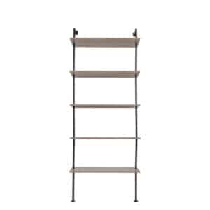 LADDER ΒΙΒΛΙΟΘΗΚΗ 5ΡΑΦΙΑ SONOMA ΜΑΥΡΟ 80x35xH205cm