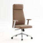 BF8800 Πολυθρόνα Γραφείου Διευθυντή, Pu Cappuccino, Βάση 68x68x120/128cm