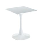 BREAK Τραπέζι MDF Άσπρο, Βάση Μέταλλο Βαφή Άσπρο 60x60cm H.75cm