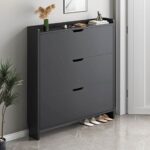 Παπουτσοθήκη MDF - Melamine Απόχρωση Γκρι 80x17x115cm - Image 2