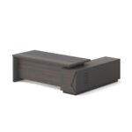 VIP Γραφείο Αριστερή Γωνία, Απόχρωση Grey Walnut 180x90x75/180x50x62 cm - Image 3