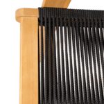 COFFEE Dining Πολυθρόνα Βεράντας - Κήπου, Ξύλο Ακακία Φυσικό, Rope Wicker Μαύρο 58x56x87cm - Image 7