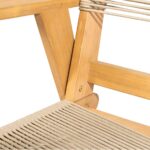 COFFEE Living Πολυθρόνα Καθιστικού Βεράντας - Κήπου, Ακακία Φυσικό-Rope Wicker Μπεζ 66x71x84cm - Image 6