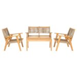 COFFEE Living Πολυθρόνα Καθιστικού Βεράντας - Κήπου, Ακακία Φυσικό-Rope Wicker Μπεζ 66x71x84cm - Image 7