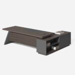 MASTER Γραφείο Αριστερή Γωνία, Απόχρωση Grey Walnut 160x80x75/160x40x62 cm - Image 3