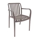 MODA-N Πολυθρόνα Στοιβαζόμενη PP, Στοιβαζόμενη Απόχρωση Mocha 56x57x81cm - Image 2