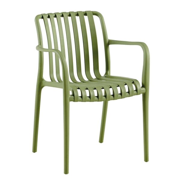 MODA-N Πολυθρόνα Στοιβαζόμενη PP, Στοιβαζόμενη Απόχρωση Πράσινο 56x57x81cm - Image 2