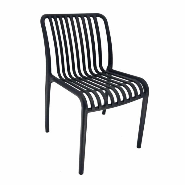 MODA-Ν Καρέκλα Στοιβαζόμενη PP, Απόχρωση Μαύρο 51x57x78cm - Image 2