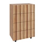 MOTION Συρταριέρα με 4 Συρτάρια, Απόχρωση Φυσικό 60x40x94cm - Image 2