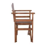 Σκηνοθέτη Πολυθρόνα Οξιά, Βαφή Εμποτισμού Καρυδί, Textilene Sand Beige, Πτυσσόμενη 60x51x85cm - Image 3