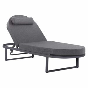 ΕΠΑΓΓΕΛΜATIKH ΞΑΠΛΩΣΤΡΑ MALLOW HM10715.03 ΣΚΟΥΡΟ ΓΚΡΙ ΑΛΟΥΜΙΝΙΟ & ΜΑΞΙΛΑΡΙ 198x71x103Υεκ