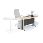 EXECUTIVE Γραφείο Απόχρωση Dark Grey - Beech 180x80x75cm