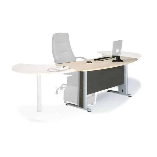 EXECUTIVE Γραφείο Απόχρωση Dark Grey - Beech EXECUTIVE Γραφείο Απόχρωση Dark Grey - Beech 180x80x75cm - Image 1