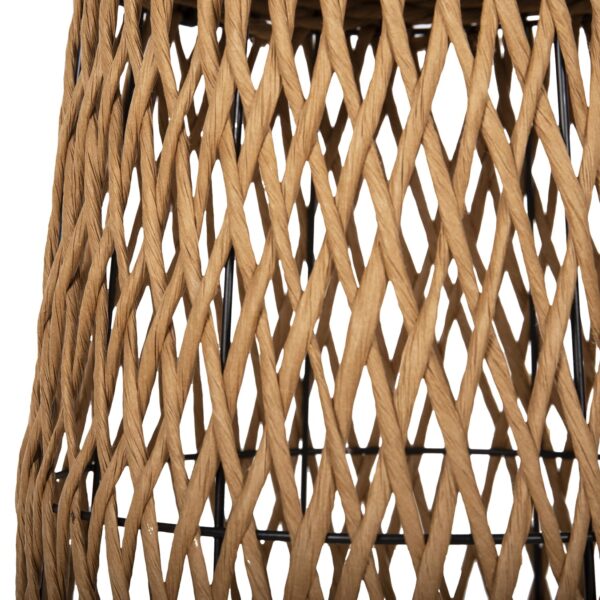 ΦΩΤΙΣΤΙΚΟ ΔΑΠΕΔΟΥ HM4343 ΜΕΤΑΛΛΟ-PAPER ROPE ΣΕ ΜΠΕΖ ΑΜΜΟΥ-ΜΑΥΡΟ Φ30X120Υεκ. - Image 5