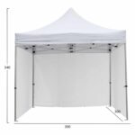 GAZEBO ΕΠΑΓΓΕΛΜΑΤΙΚΟ ΒΑΡΕΩΣ ΤΥΠΟΥ CRESSEN HM21097.01 ΠΤΥΣΣΟΜΕΝΟ ΑΛΟΥΜΙΝΙΟΥ 3x3x3,4Yεκ - Image 2