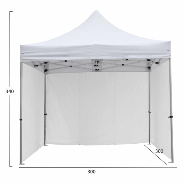GAZEBO ΕΠΑΓΓΕΛΜΑΤΙΚΟ ΒΑΡΕΩΣ ΤΥΠΟΥ CRESSEN HM21097.01 ΠΤΥΣΣΟΜΕΝΟ ΑΛΟΥΜΙΝΙΟΥ 3x3x3,4Yεκ - Image 2