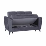 ΚΑΝΑΠΕΣ 2ΘΕΣΙΟΣ JUANA HM3166.20 ΓΚΡΙ ΜΕ ΣΚΟΥΡΟ ΓΚΡΙ ΡΕΛΙ 156x80x88 εκ. - Image 4