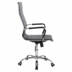 ΚΑΡΕΚΛΑ ΓΡΑΦΕΙΟΥ HM1059.31 ΜΑΥΡΟ PU BOSS ΔΙΕΥΘΥΝΤΟΥ ΠΟΔΙ ΧΡΩΜΙΟΥ 54x57x110Υεκ. - Image 4