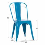 ΚΑΡΕΚΛΑ ΜΕΤΑΛΛΙΚΗ MELITA-PRO HM8641.48 ΜΠΛΕ 44x47x84.5Υεκ. - Image 2