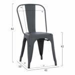 ΚΑΡΕΚΛΑ ΜΕΤΑΛΛΙΚΗ MELITA-PRO HM8641.50 ΓΚΡΙ 44x47x84.5Υεκ. - Image 2